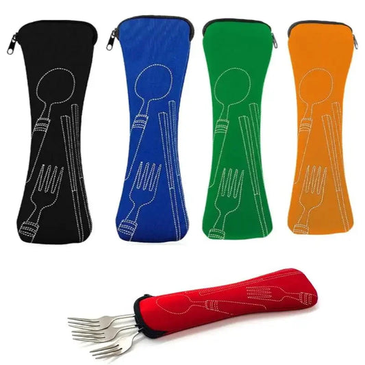 Portable Cutlery Storage Bag with Zipper