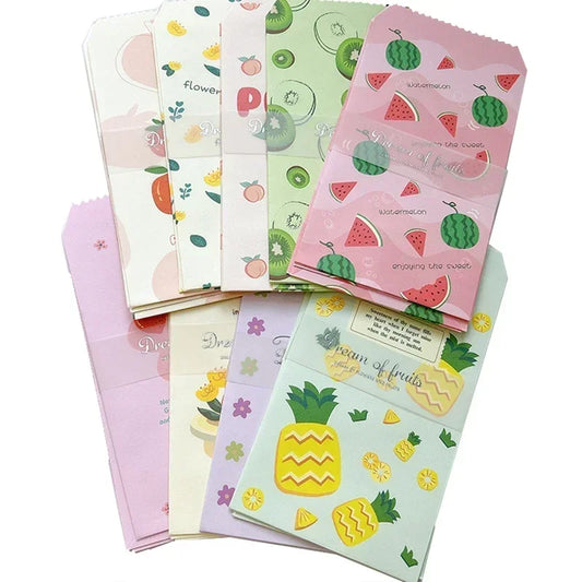 Cute Gift Envelope Set – Fruit & Cartoon Paper Envelopes