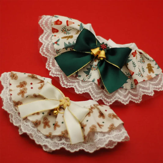 Christmas Adjustable Pet Lace Bandana Collar