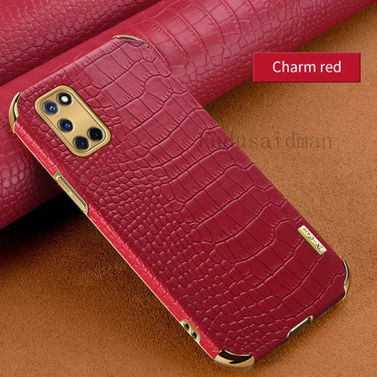 Crocodile Texture Ring Stand Phone Case