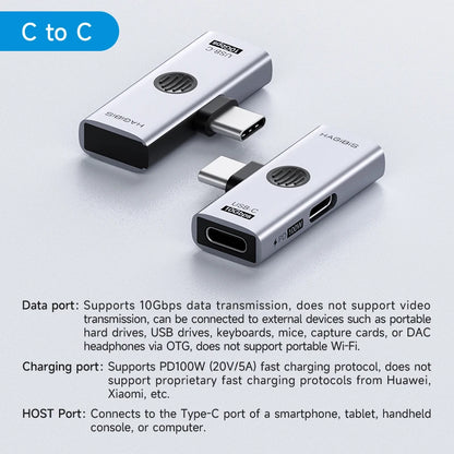Hagibis Dual USB-C Splitter Adapter with 100W PD Charging
