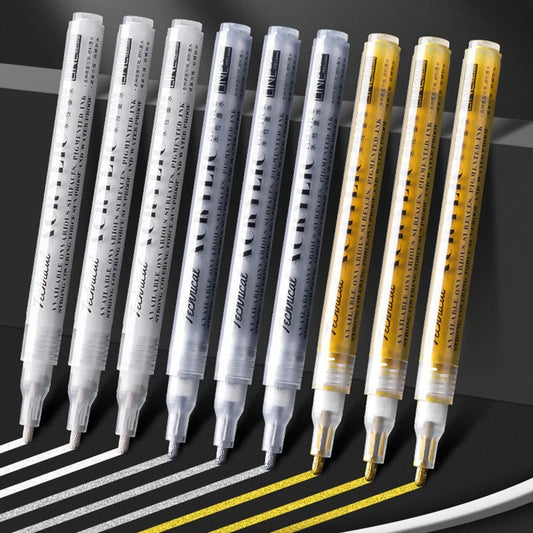 Metallic Acrylic Paint Marker Pens Set