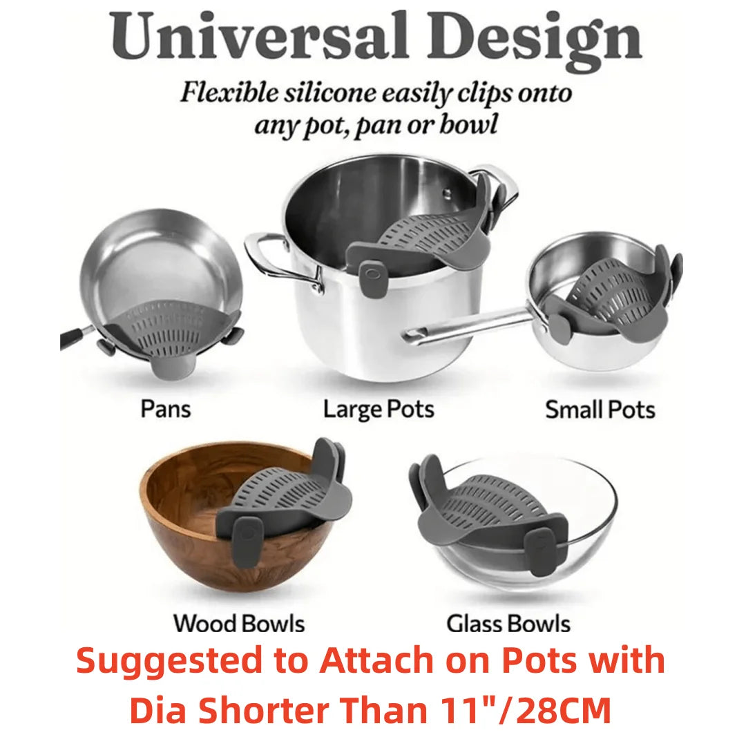 Adjustable Silicone Kitchen Colander Clip