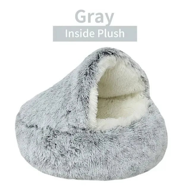 2-in-1 Soft Cushion Bed for Cats & Small Dogs