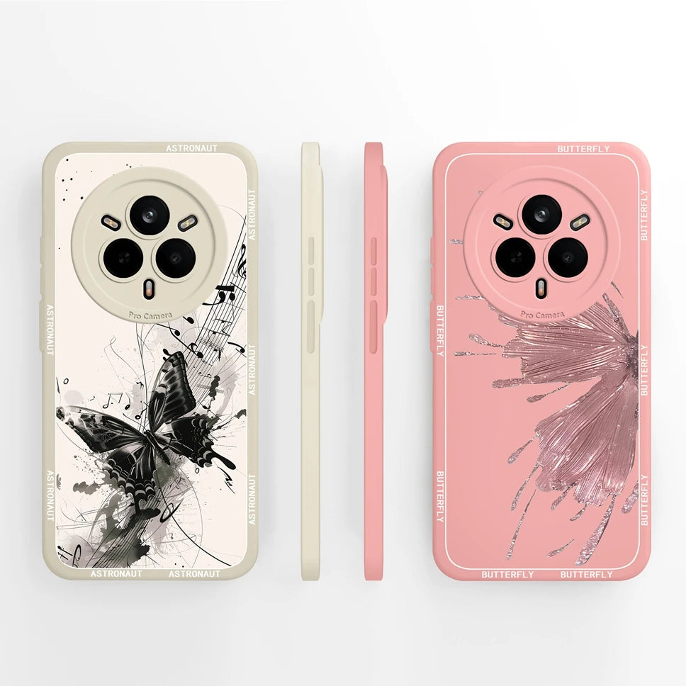 Cute Floral Silicone Case for Realme 14 Pro Series