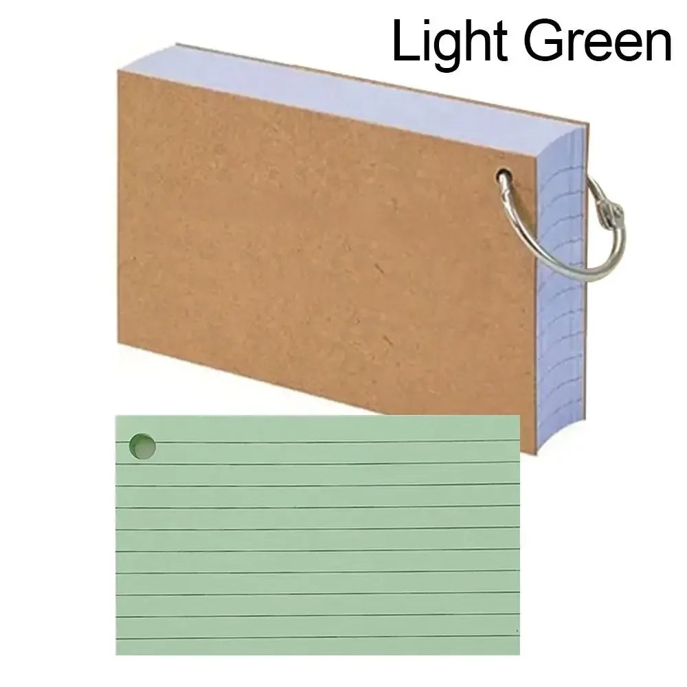 Loose-Leaf Binder Flash Cards Memo Book – 3 × 50 Sheets