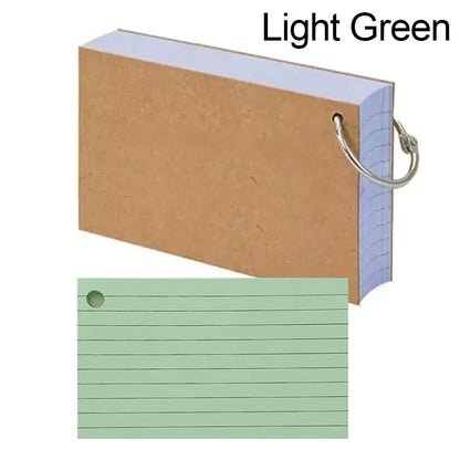 Loose-Leaf Binder Flash Cards Memo Book – 3 × 50 Sheets