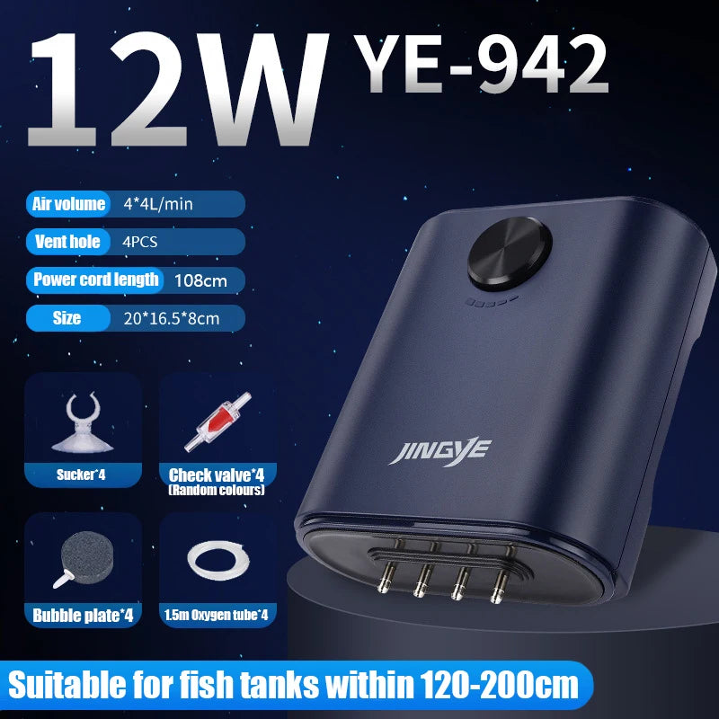 Silent Aquarium Oxygen Air Pump