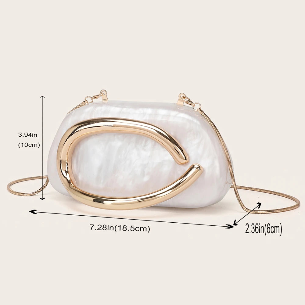 Luxury Metallic Evening Clutch Bag