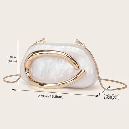 Luxury Metallic Evening Clutch Bag