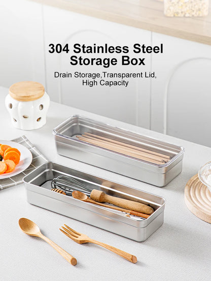 Stainless Steel Tableware Storage Box
