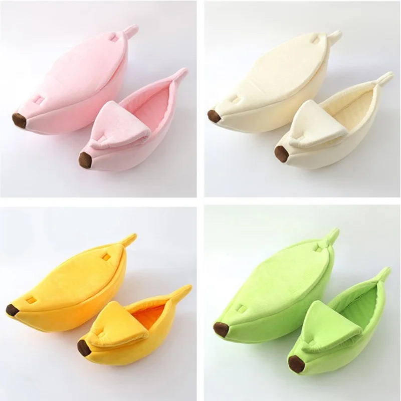 Funny Banana Pet Bed House for Cats & Small Dogs