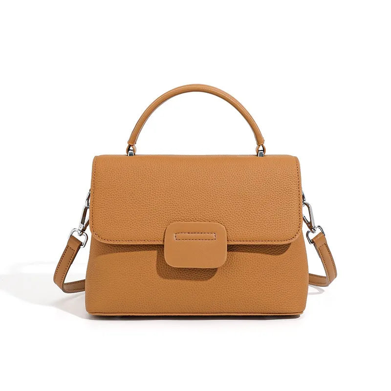 Zency Genuine Cowhide Leather Crossbody Bag