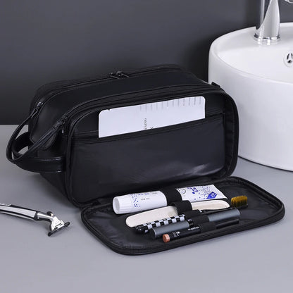 Travel PU Leather Toiletry Organizer Bag