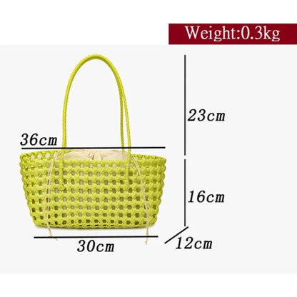 Handwoven Straw Tote Shoulder Bag