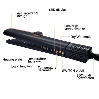 2 in 1 Hair Straightener & Dryer with Airflow Technology