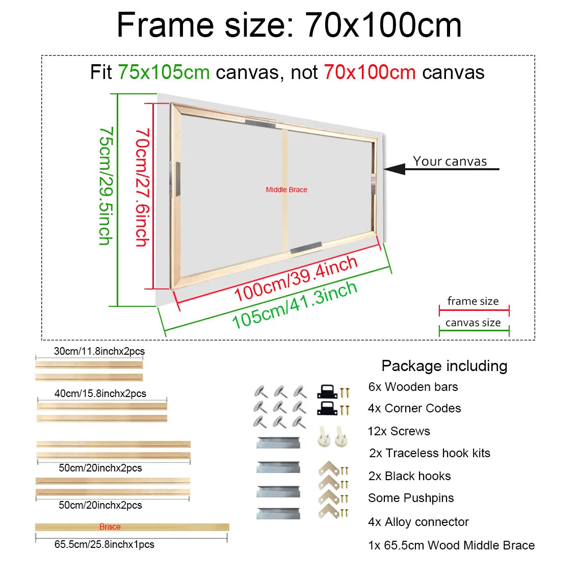 Wooden Canvas Frame for Paintings & Photos