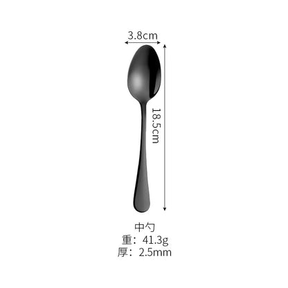 Black Stainless Steel Cutlery Set