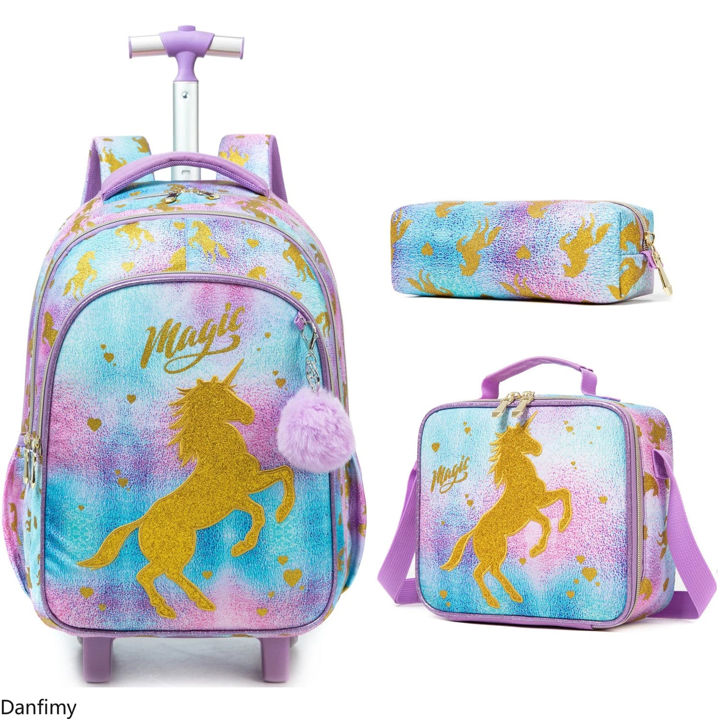 Girls’ Trolley School Backpack Set