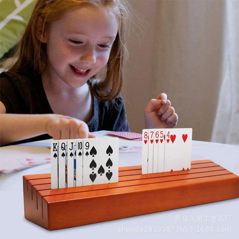 Wooden Playing Card Holder for Card Games