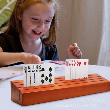 Wooden Playing Card Holder for Card Games