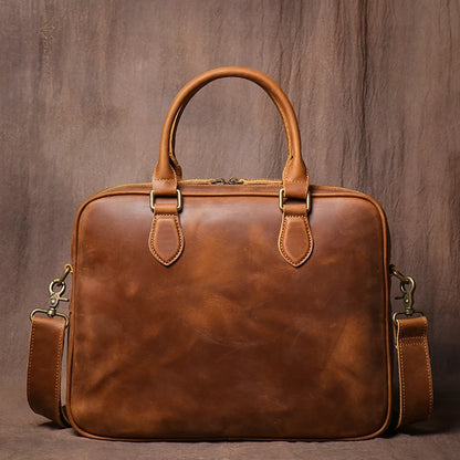 GURO Luxury Genuine Leather Cowhide Briefcase