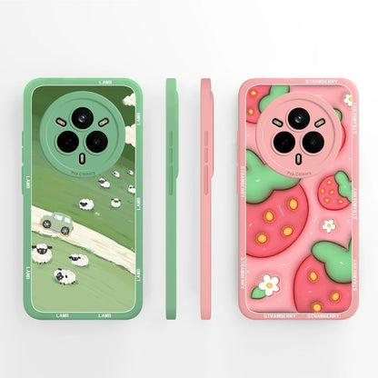 Cute Floral Silicone Case for Realme 14 Pro Series
