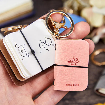 Mr. Paper PU Leather Mini Journal Keychain Set