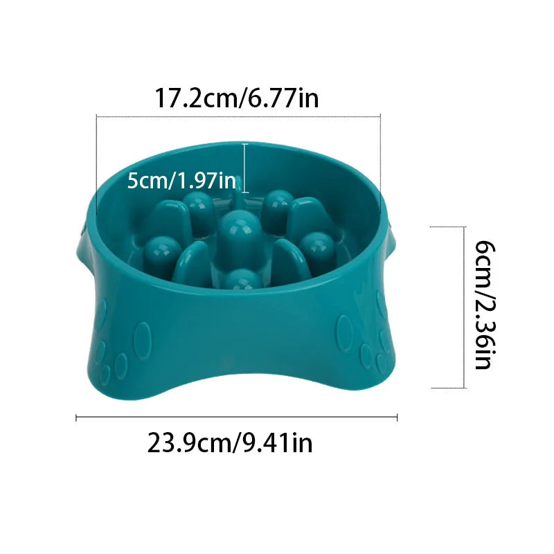Dog Slow Feeder Bowl Anti-Choking Puzzle Food Dish