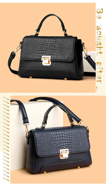 Large Capacity Leather Crossbody Handbag for Women