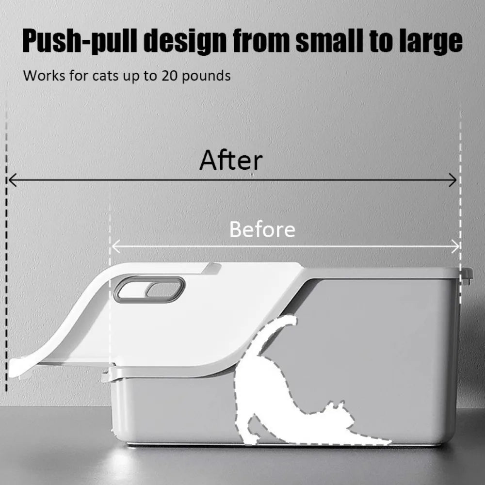 Extra Large Semi-Closed Cat Litter Box
