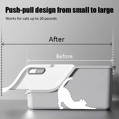 Extra Large Semi-Closed Cat Litter Box