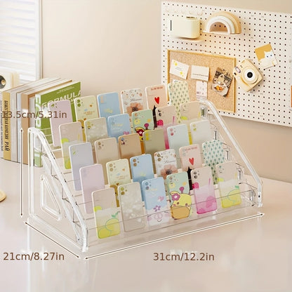 Acrylic Tiered Phone Case Display Stand