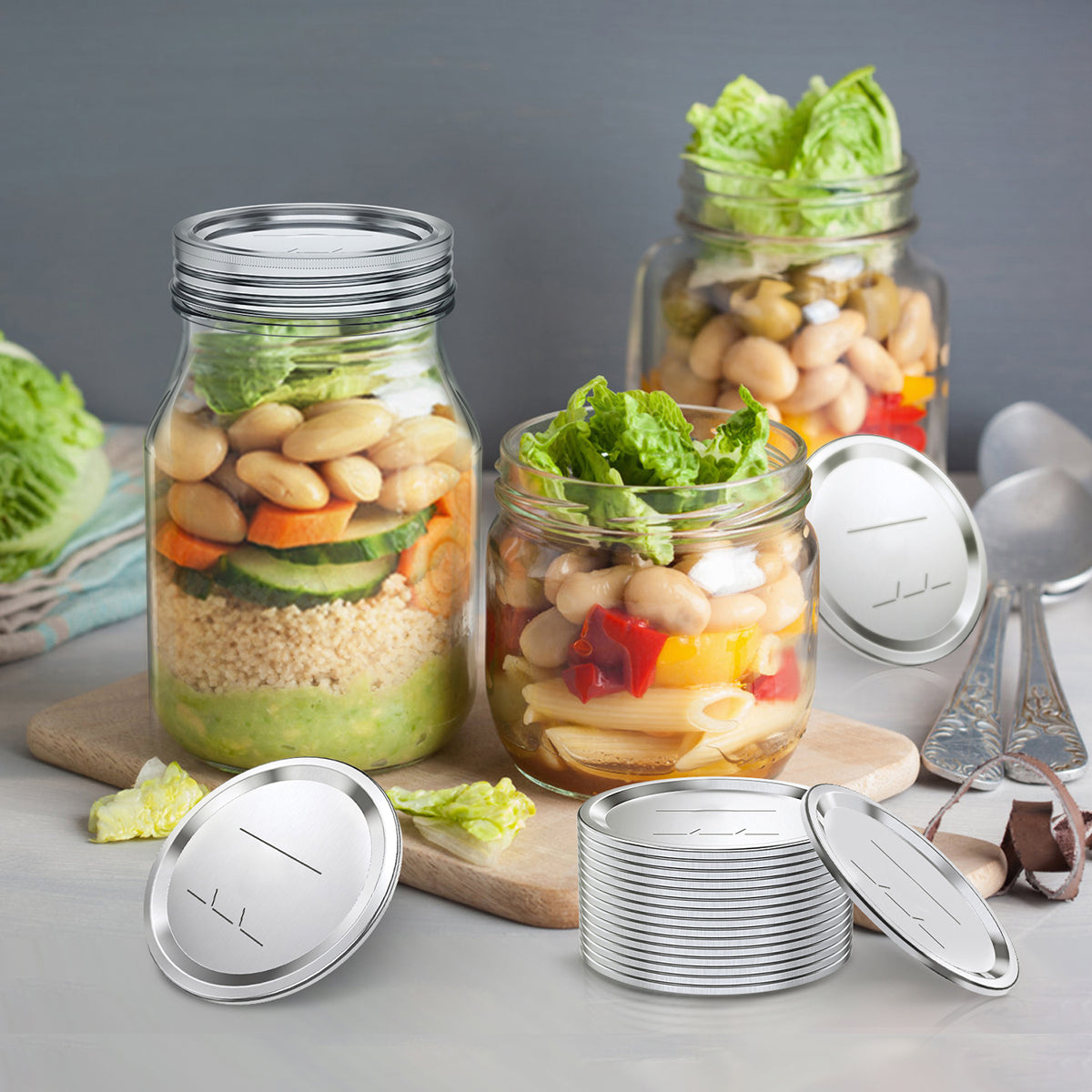 Tinplate Mason Jar Canning Lid Set