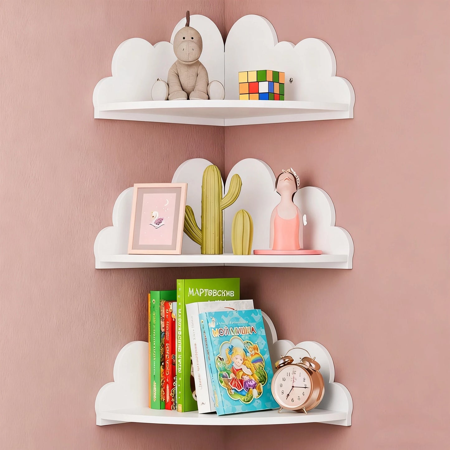 Cloud-Shaped Floating Wall Shelf