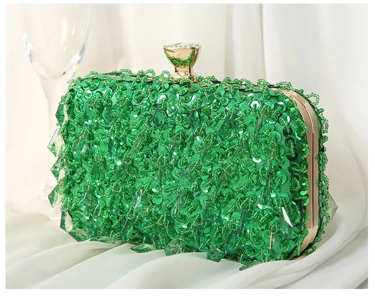 Handmade Beaded Evening Clutch Bag
