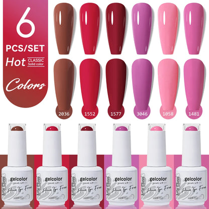 Arte Clavo 6PCS HEMA & TPO Free Gel Nail Polish Set