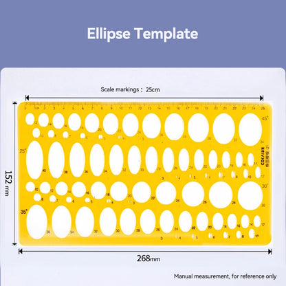 Circle & Oval Geometry Template Ruler Set