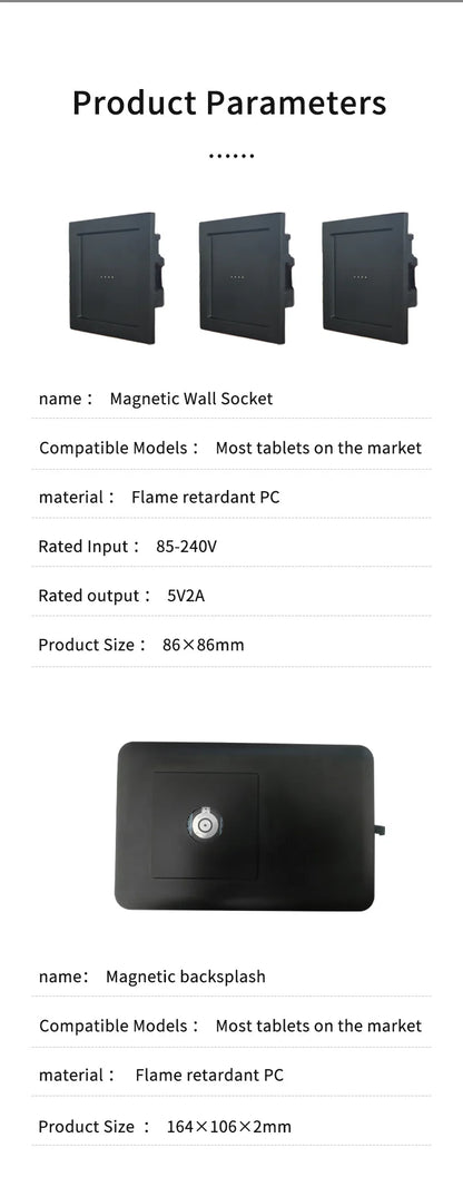 Magnetic Wall Mount Tablet Charging Stand