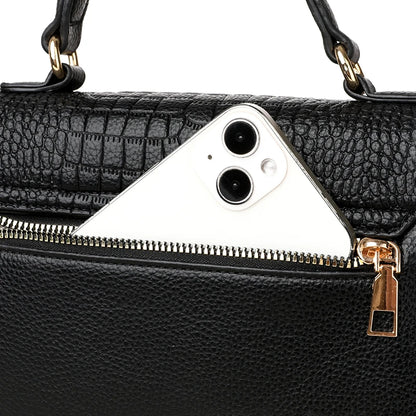 Large Capacity Leather Crossbody Handbag for Women