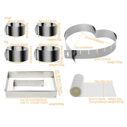 Adjustable Stainless Steel Cake Ring Mold