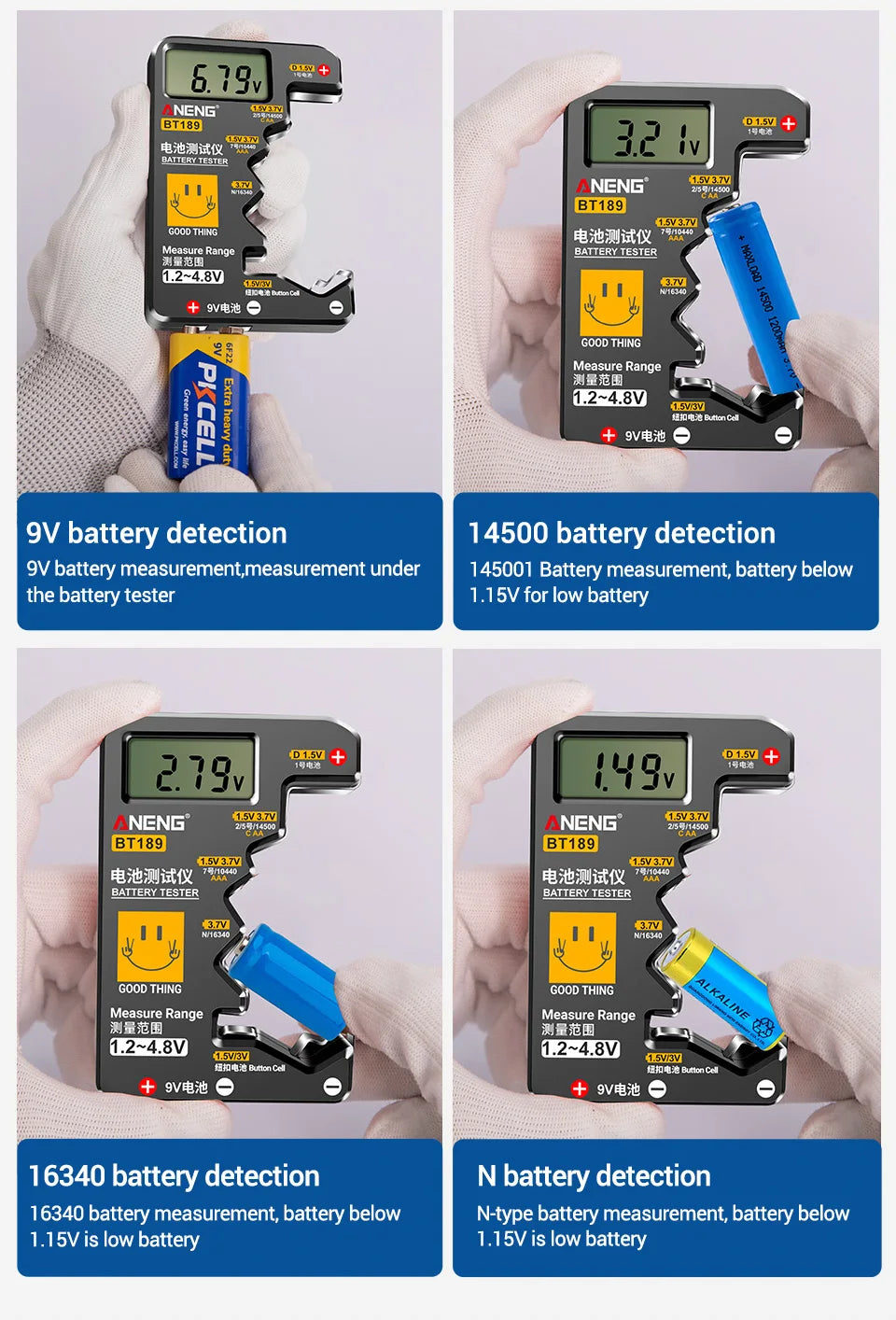 ANENG BT189 Universal Battery Tester