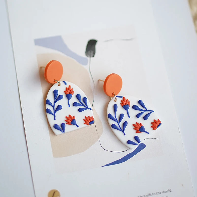 Classic Bohemiam Drop Bright Color Earrings
