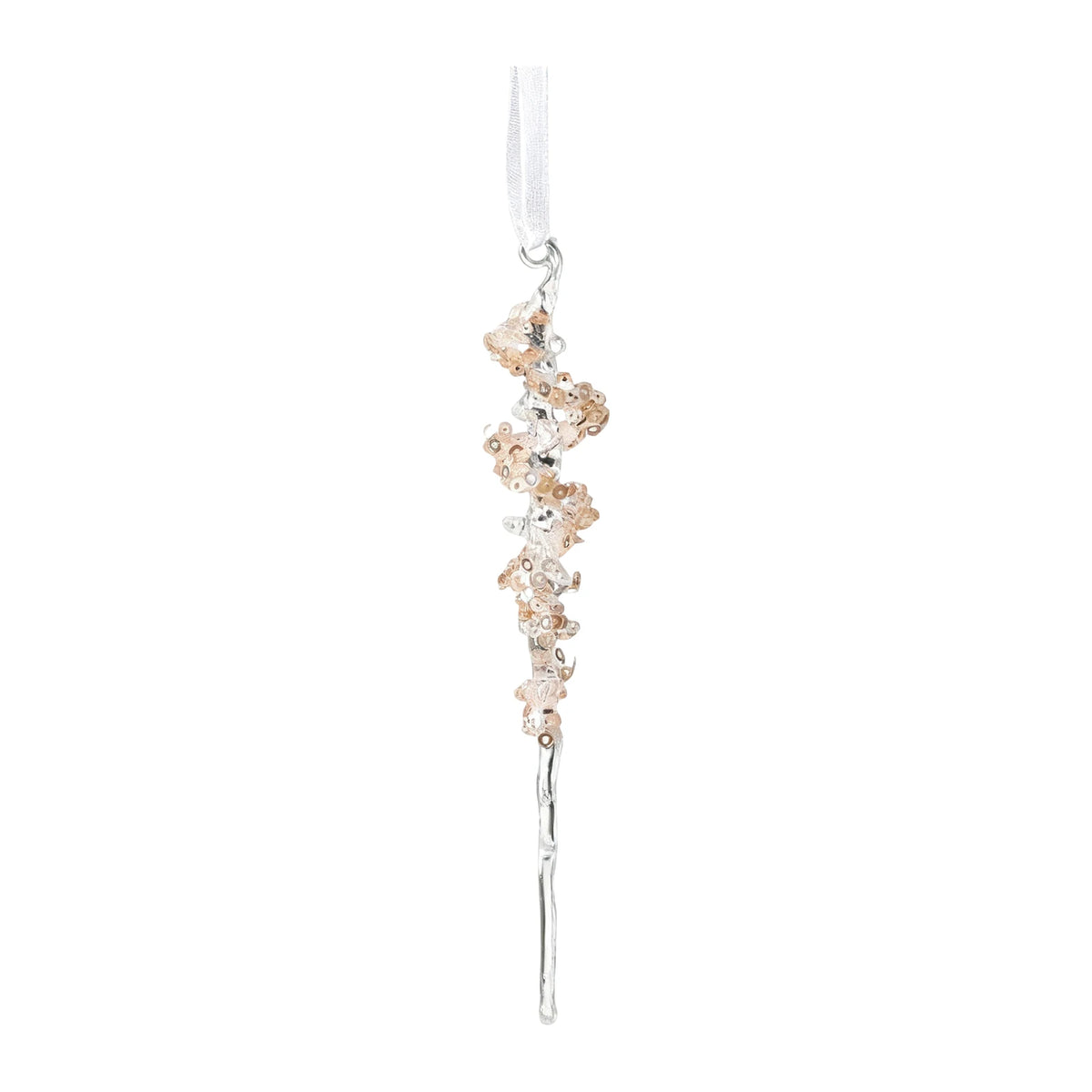 Clear Acrylic Snowflake & Icicle Christmas Ornament