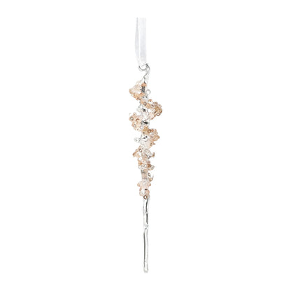 Clear Acrylic Snowflake & Icicle Christmas Ornament
