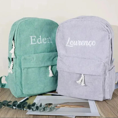 Personalised Corduroy Kids Backpack