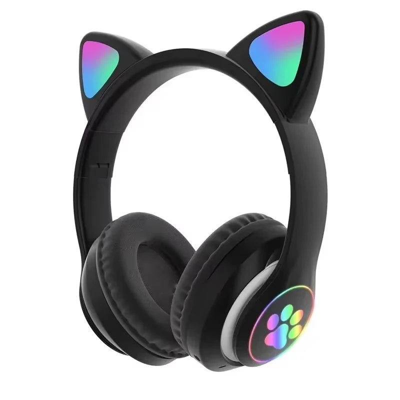 Cat Ear Wireless Bluetooth Headphones with RGB Lights