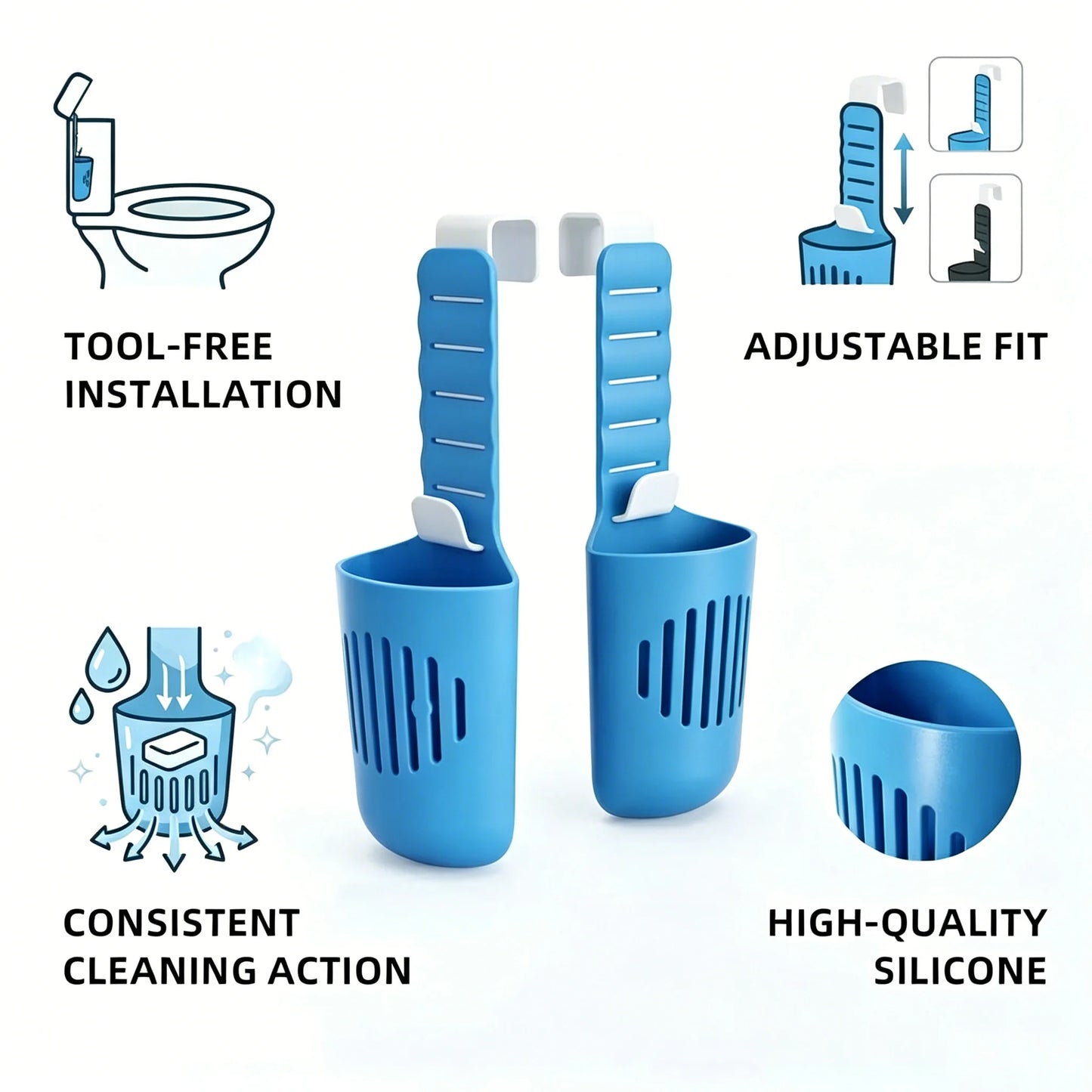 Silicone Toilet Tank Tablet Holder
