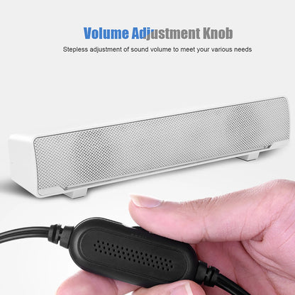 USB Wired Stereo Soundbar Speaker