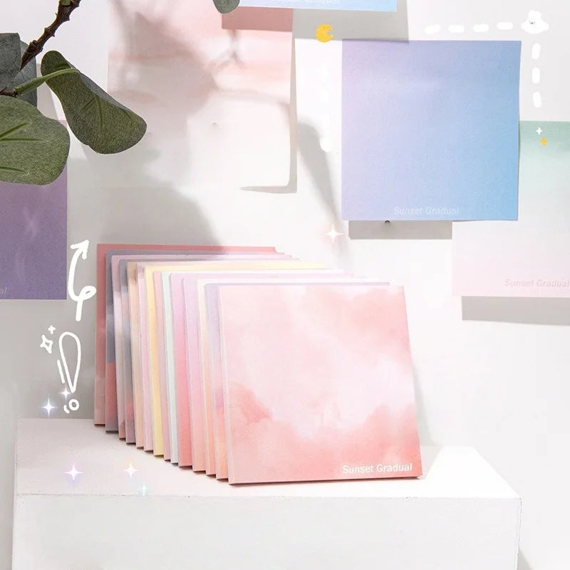 200 Sheets Gradient Color Sticky Notes Set